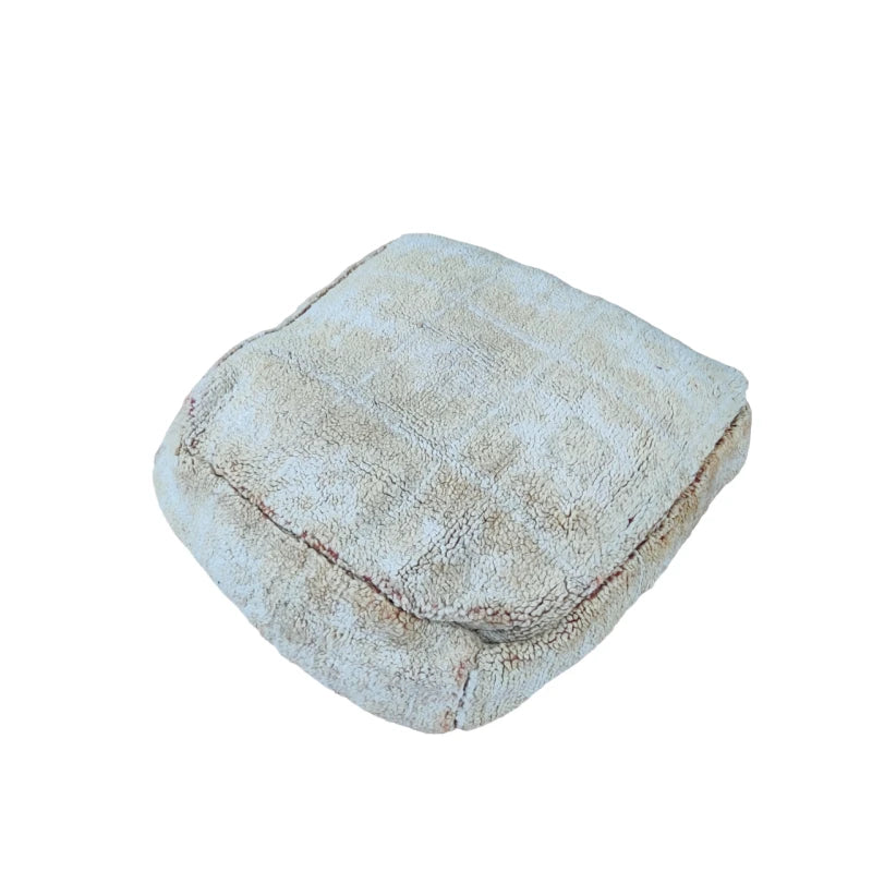 Pouf Berbère vintage beige - MAZIR Décoration
