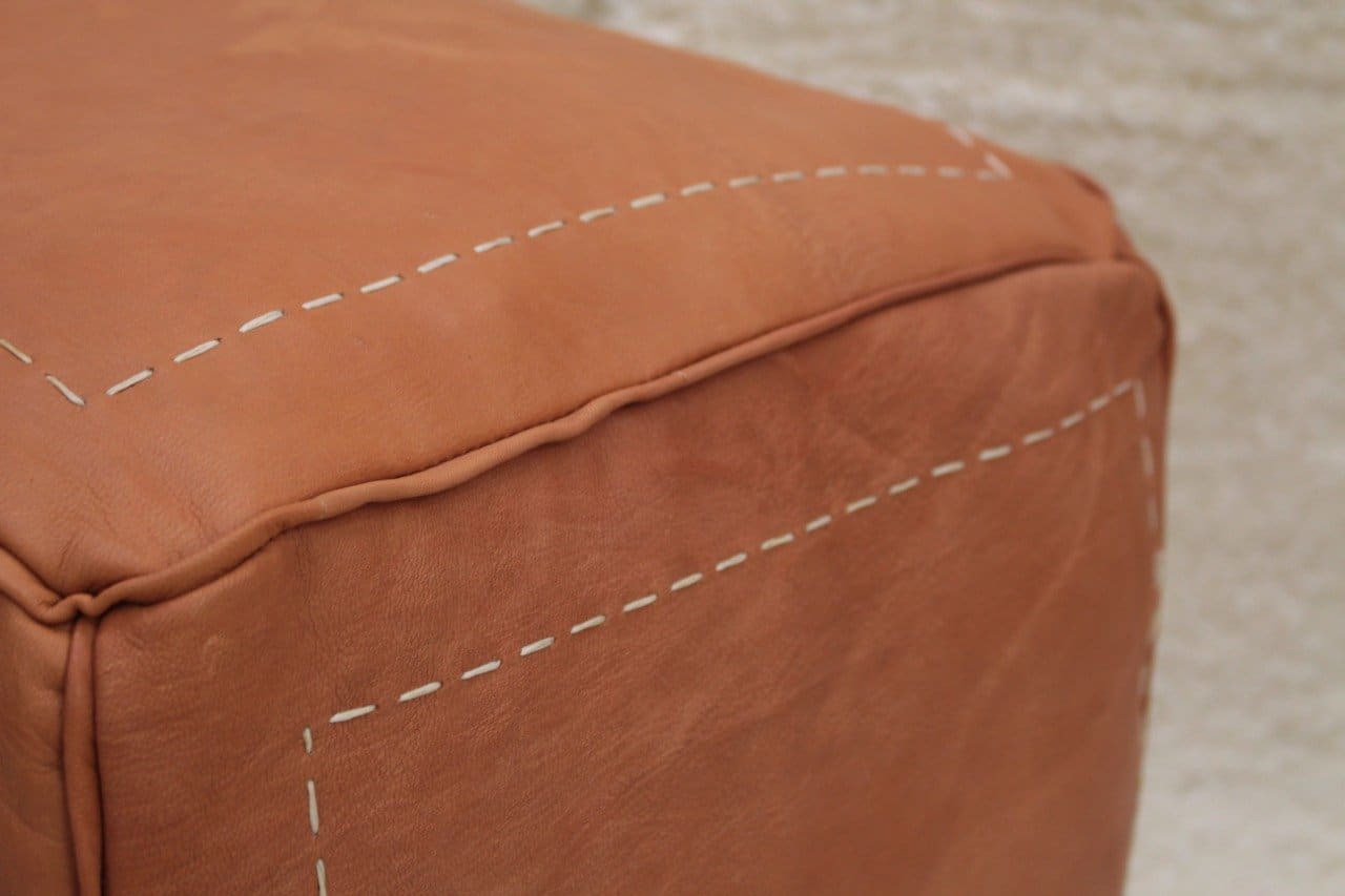 Pouf en cuir Carré Marocain - Pouf