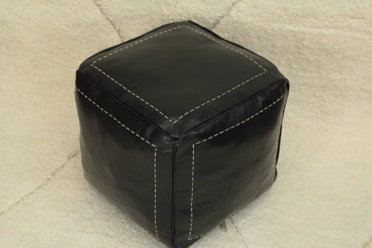 Pouf en cuir Carré Marocain - Pouf