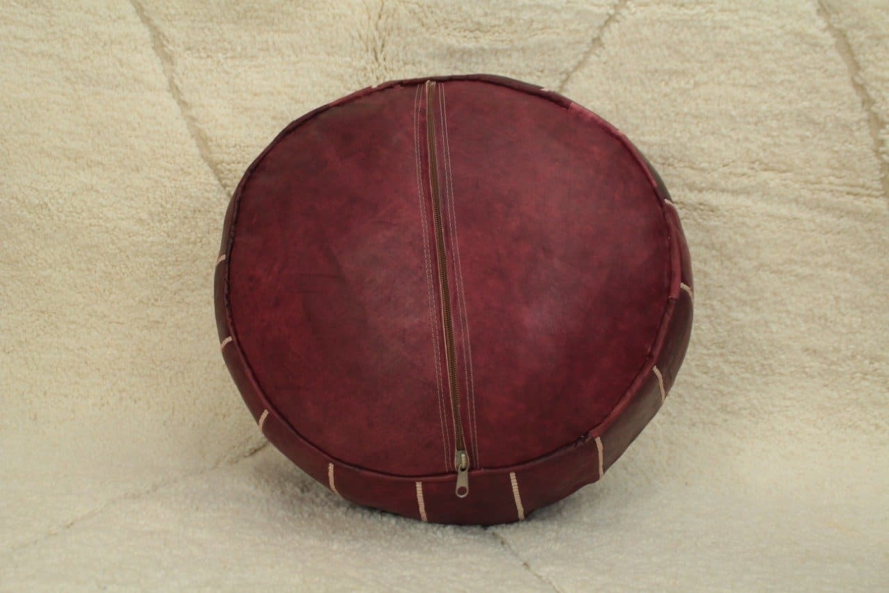 pouf marocain cuir