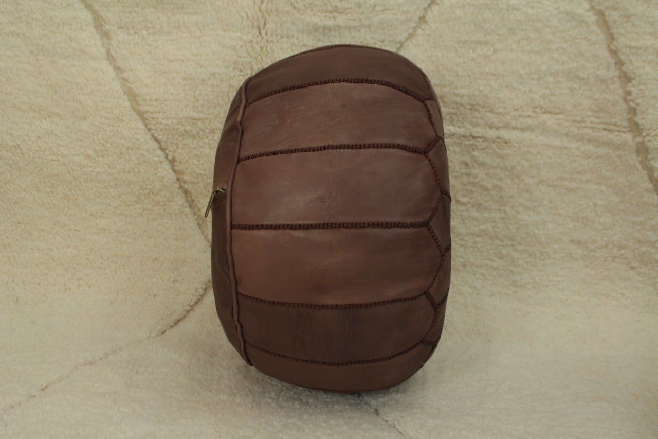 pouf en cuir marocain