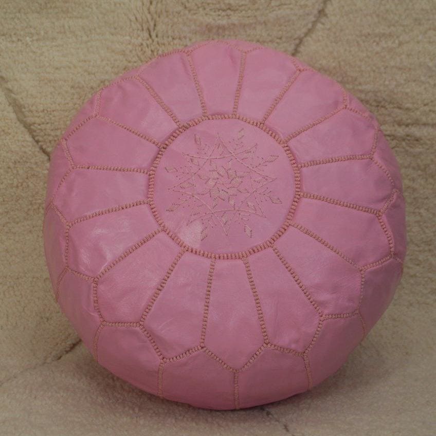 pouf marocain rose