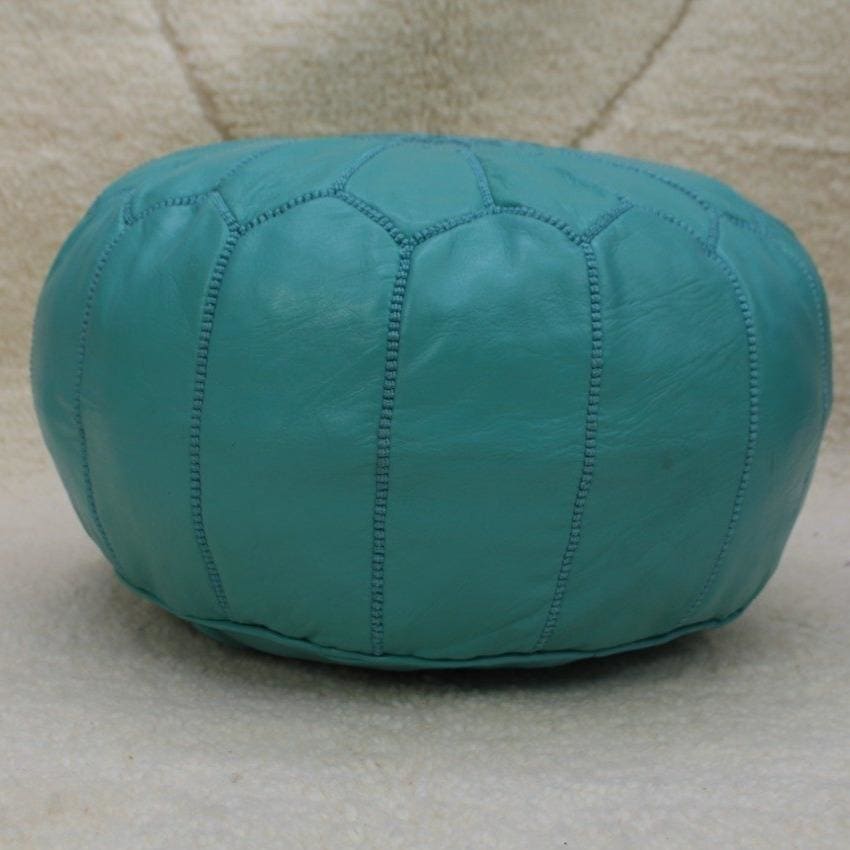 pouf marocain bleu