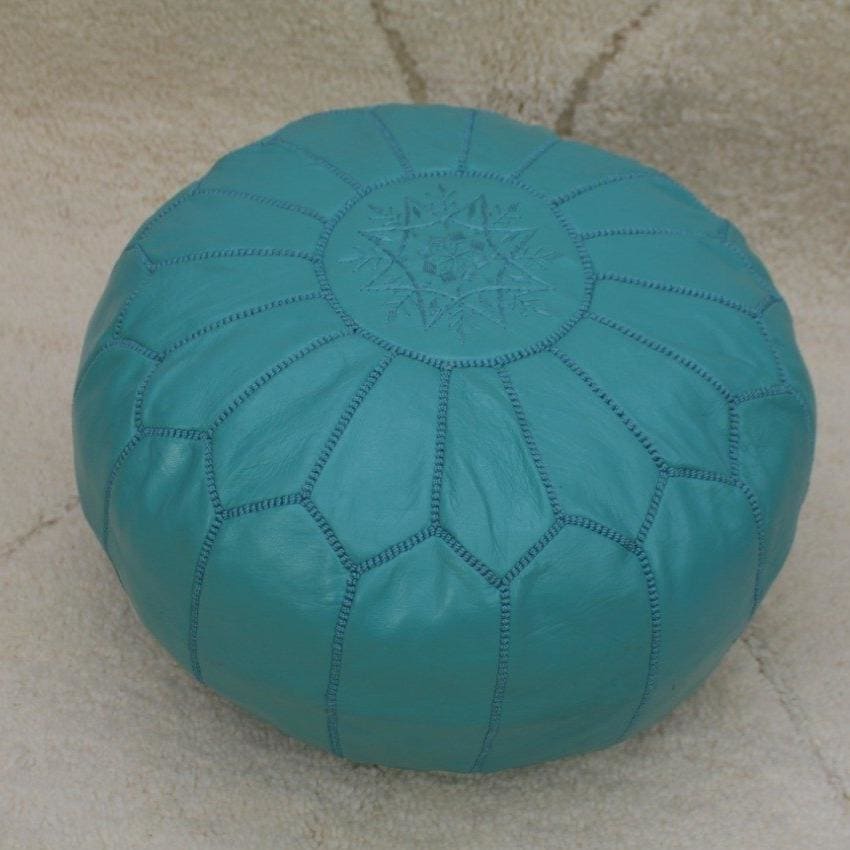 pouf berbere turquoise