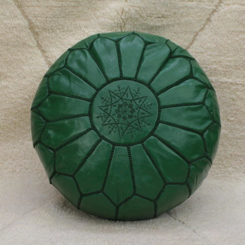 pouf marocain vert