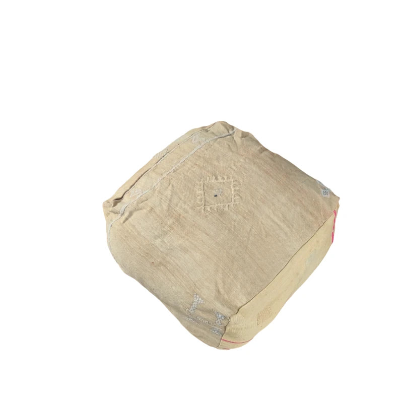 Pouf Sabra jaune marocain - MAZIR Décoration