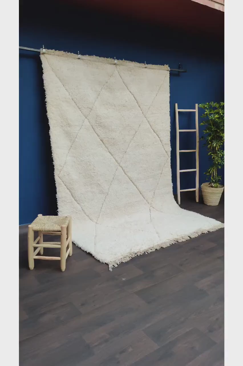 video du tapis berbere blanc