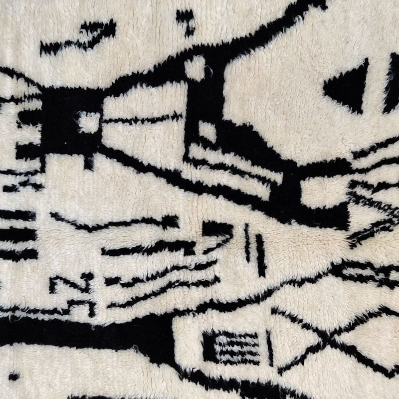 tapis berbere noir et blanc