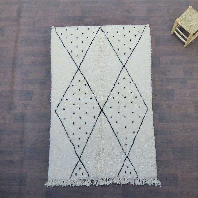 tapis berbere noir et blanc