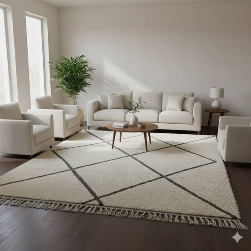 Tapis Beni Ouarain <br> Motifs Creux <br> 170x255 cm