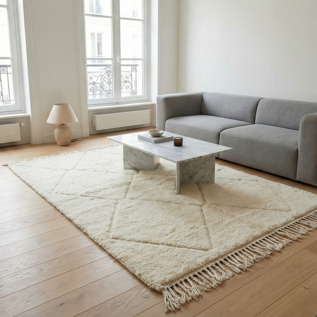 Tapis berbère à losanges blancs 150x250 cm
