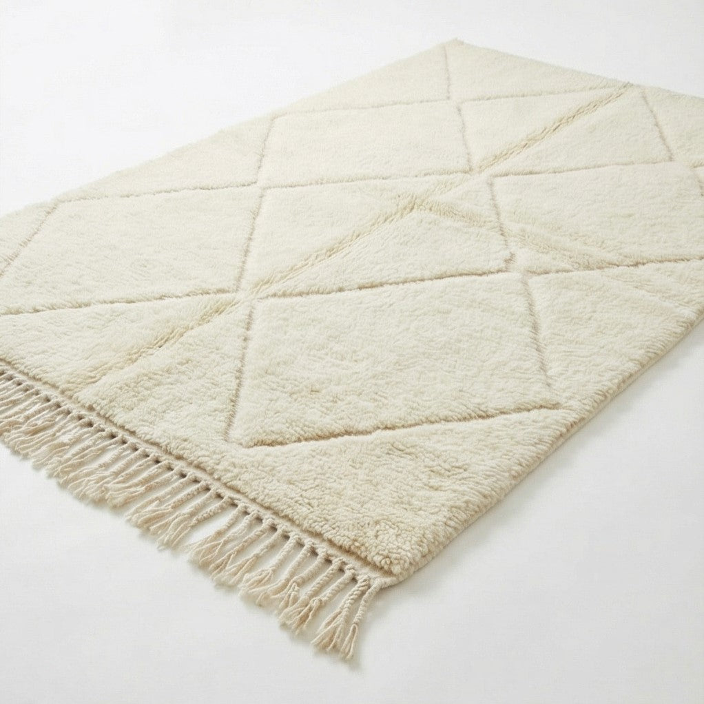 Tapis berbère à losanges blancs 150x250 cm