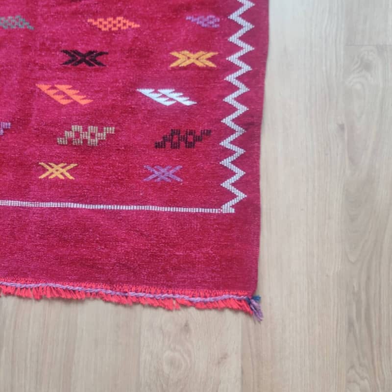 Tapis berbère artisanat rouge | MAZIR