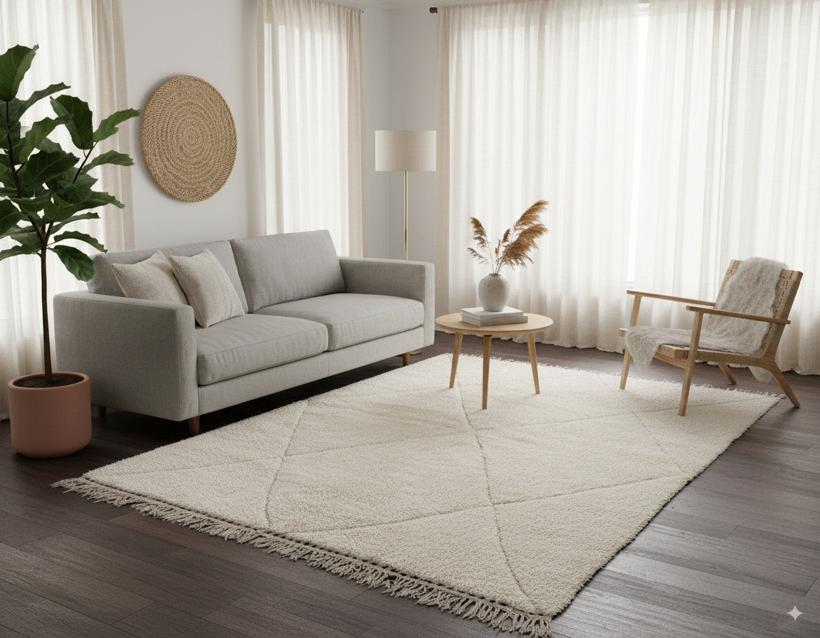 tapis berbere blanc