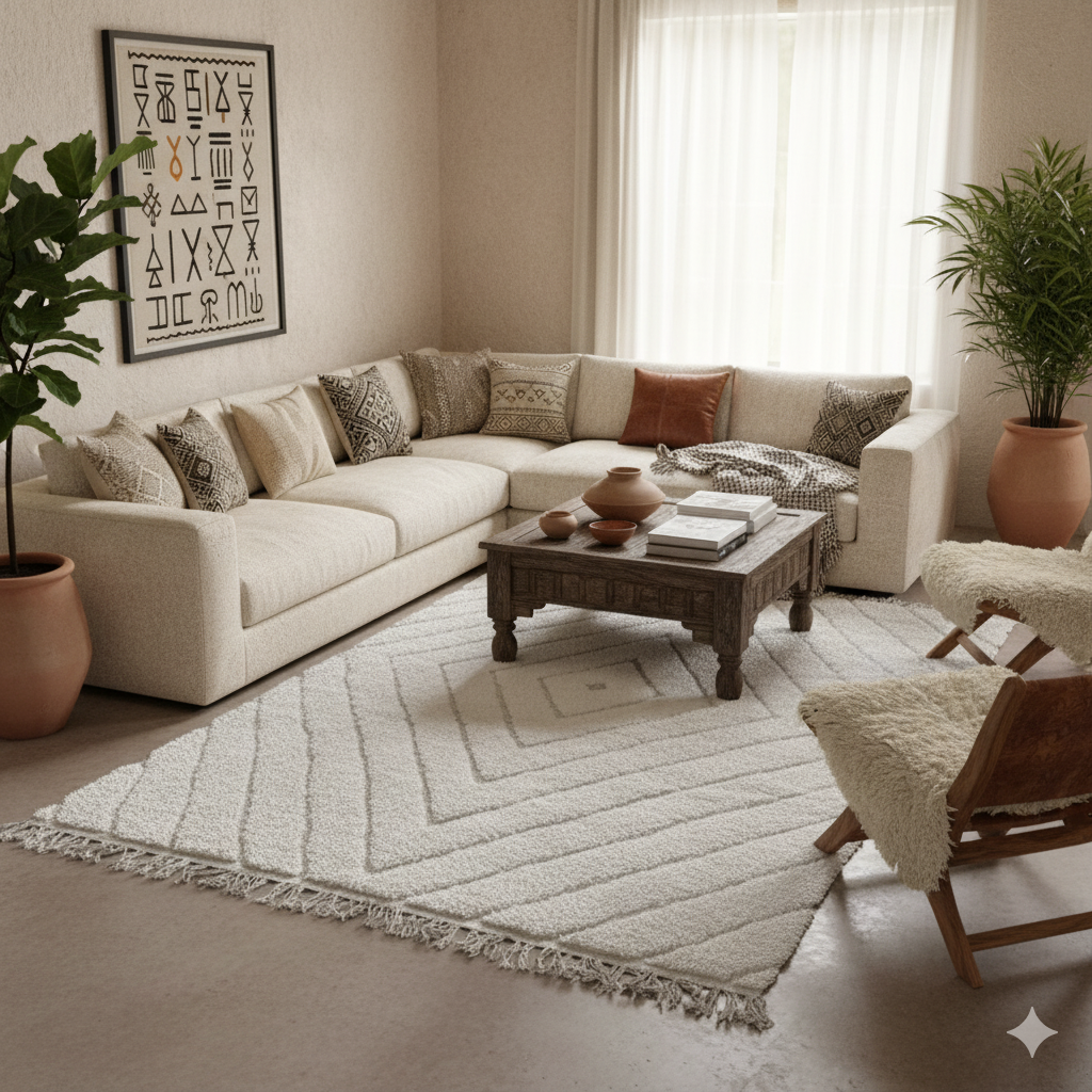 tapis berbere blanc