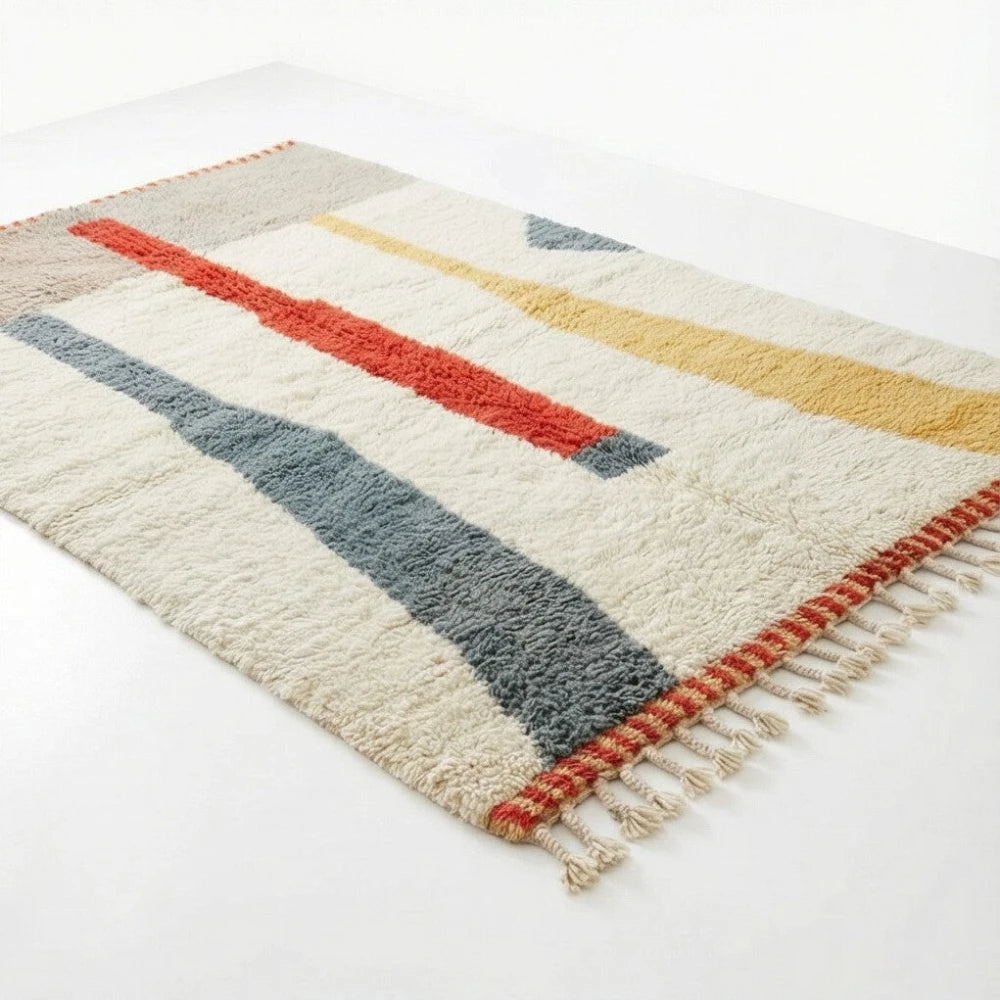 Tapis berbère en laine coloré moderne