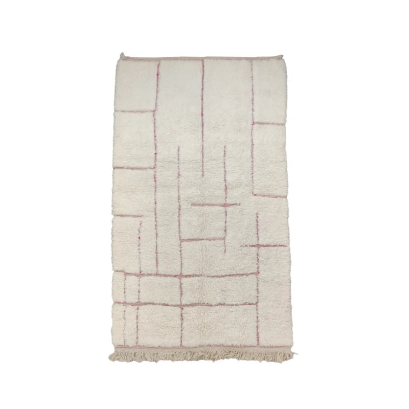 tapis berbere blanc et rose