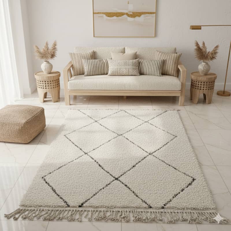 Tapis berbere losanges Creux <br> 100x160 cm
