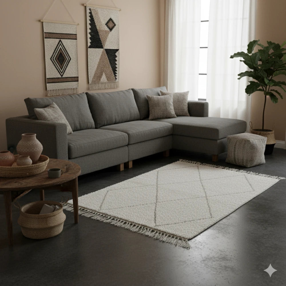 Tapis berbère losanges blancs