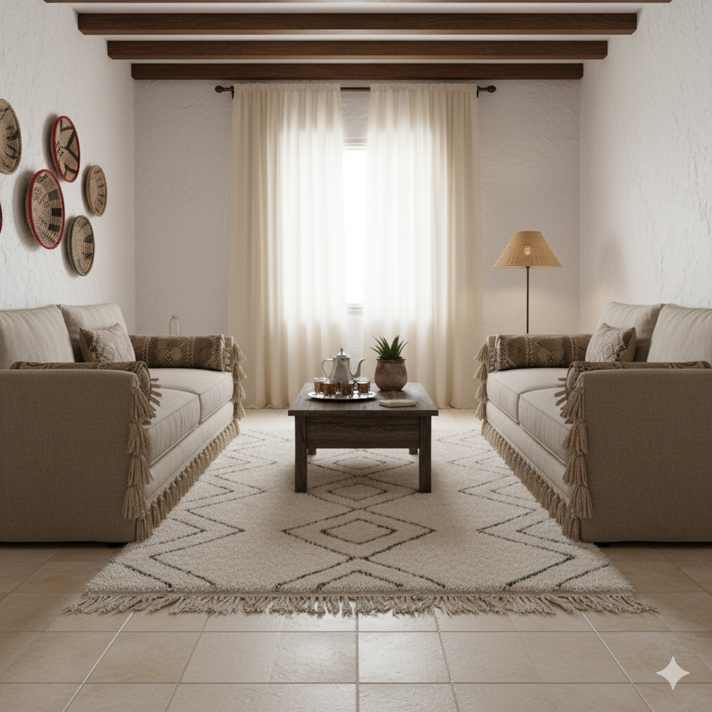 tapis berbère blanc