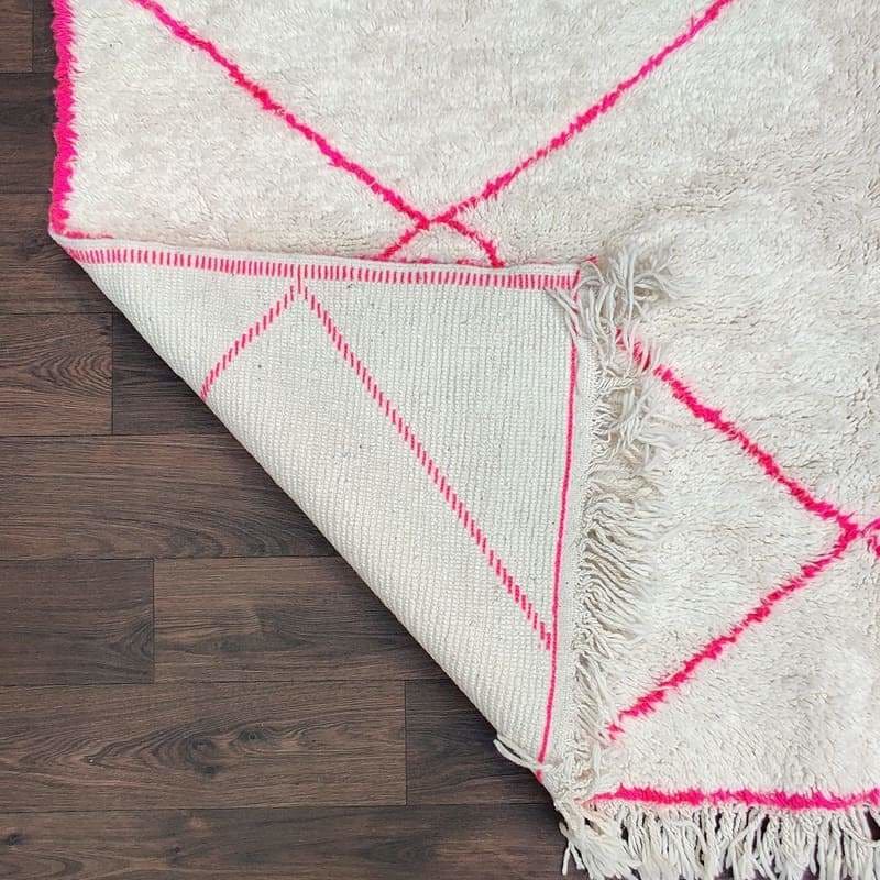 tapis berbere blanc rose