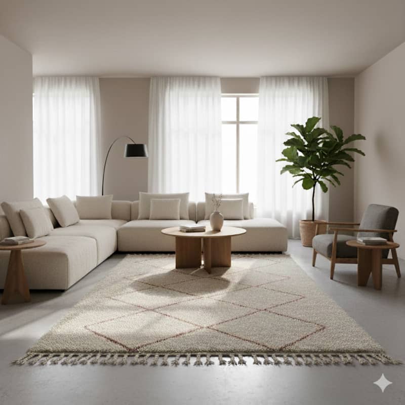 Tapis Berbère Losanges Rouges <br> 170x250 cm