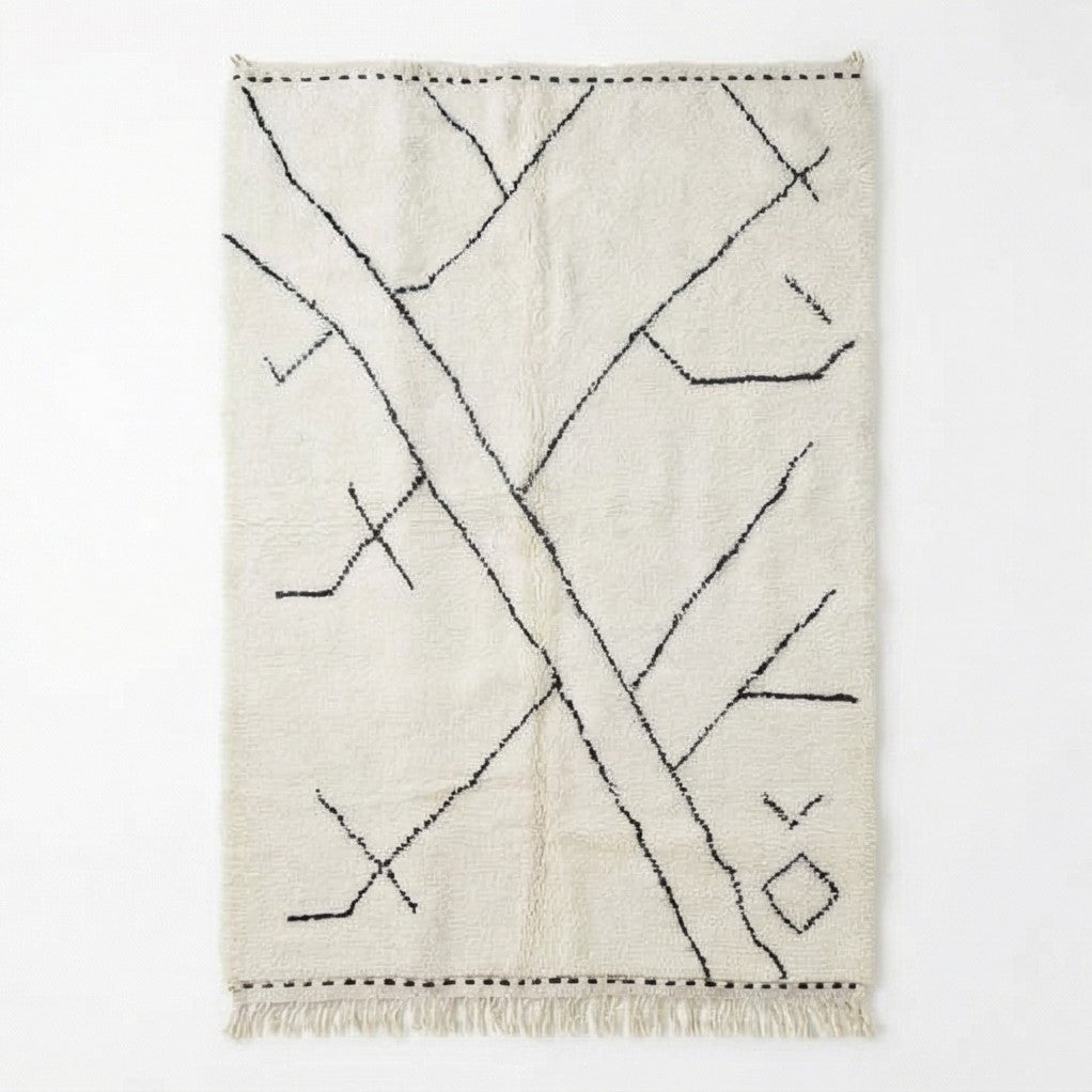 Grand tapis berbère motifs abstraits 200x300 cm