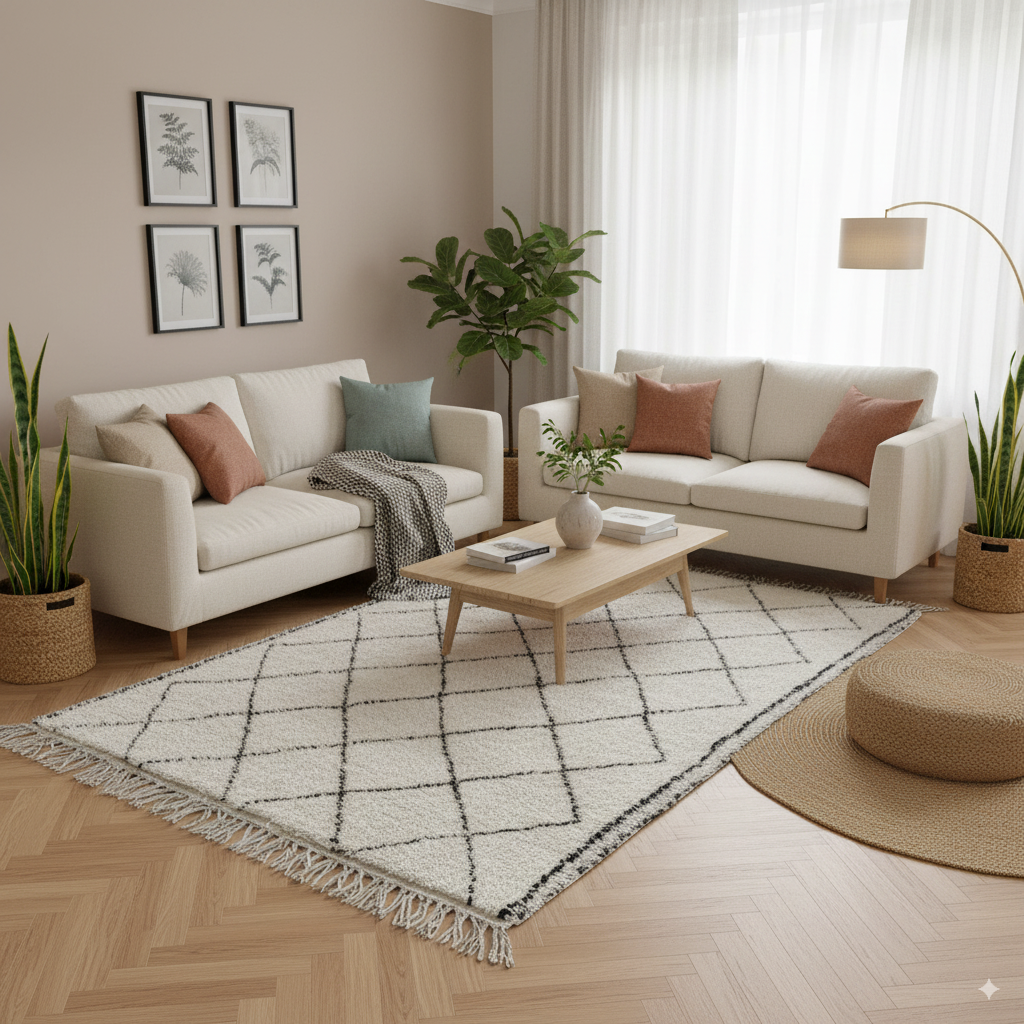 tapis berbère petit losange
