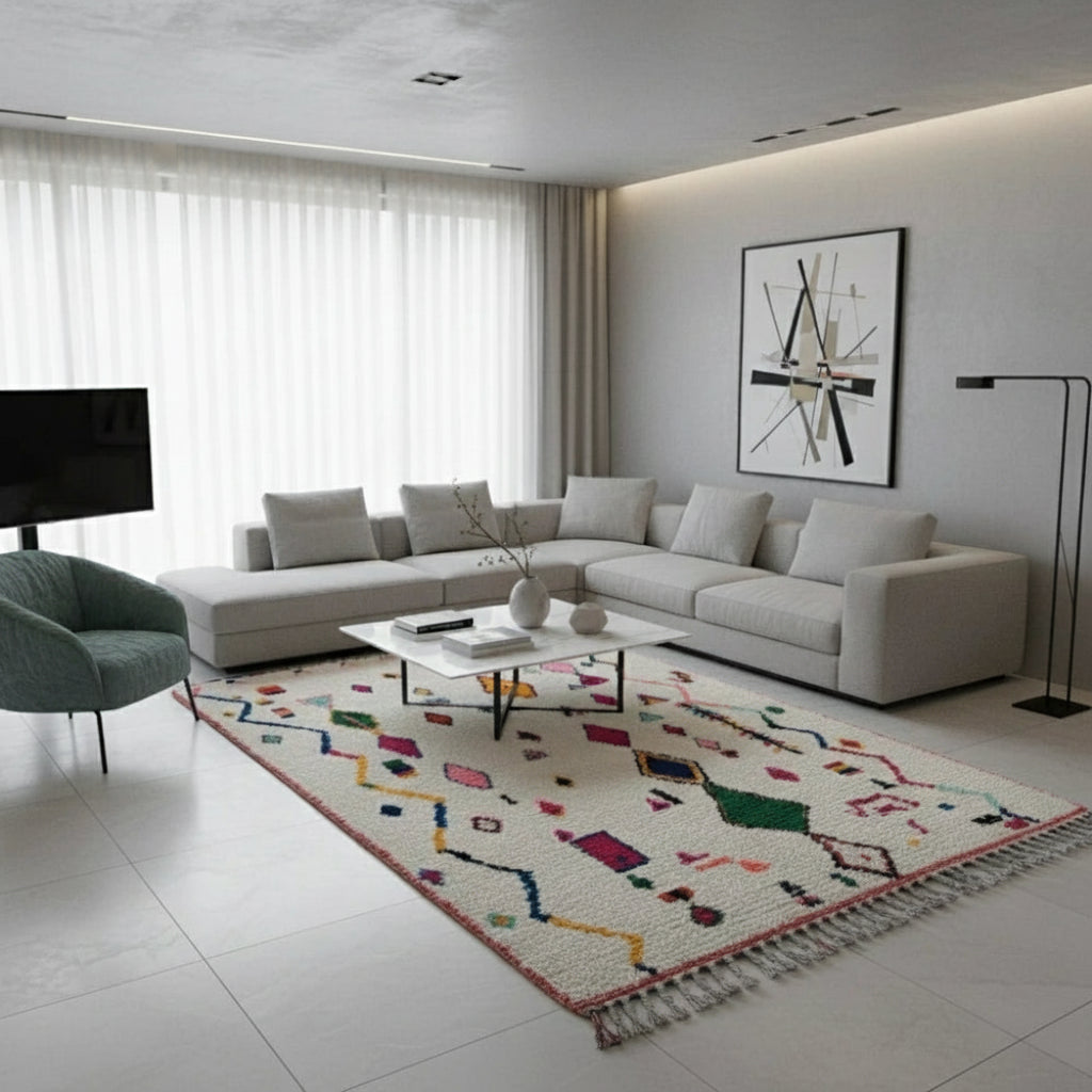 Tapis berbère coloré style Azilal