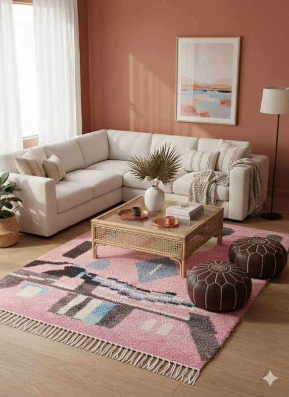 Tapis Boujaad Rose <br> 150x240 cm