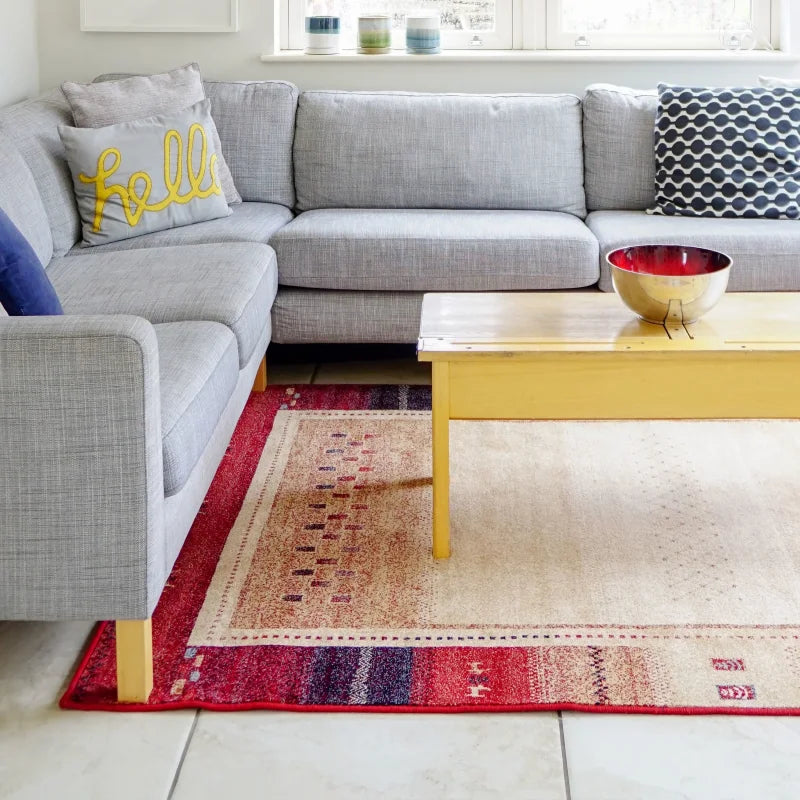 tapis ethnique rouge