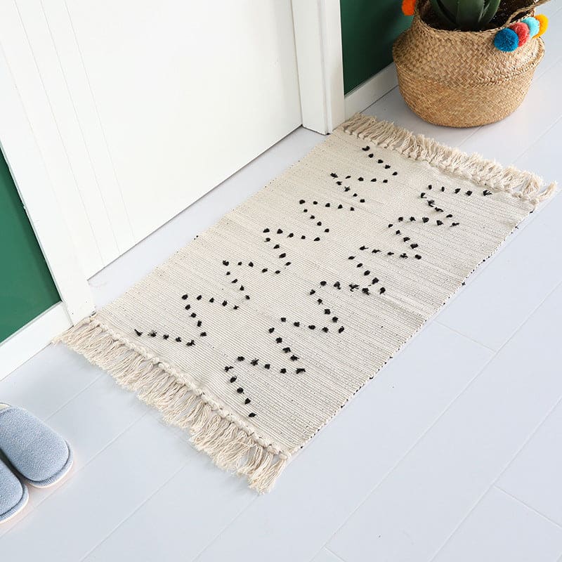 Tapis Inspiration berbère <br> nordique blanc - MAZIR