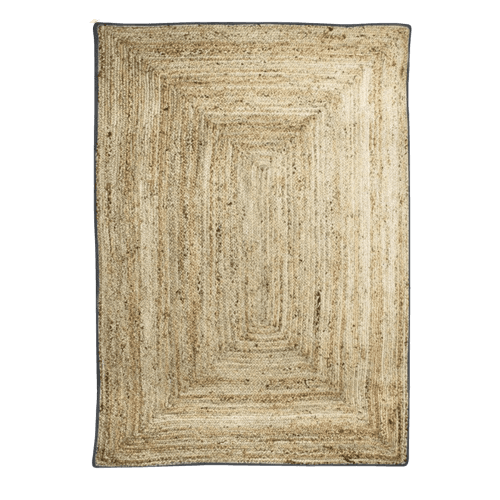 tapis jute beige gris