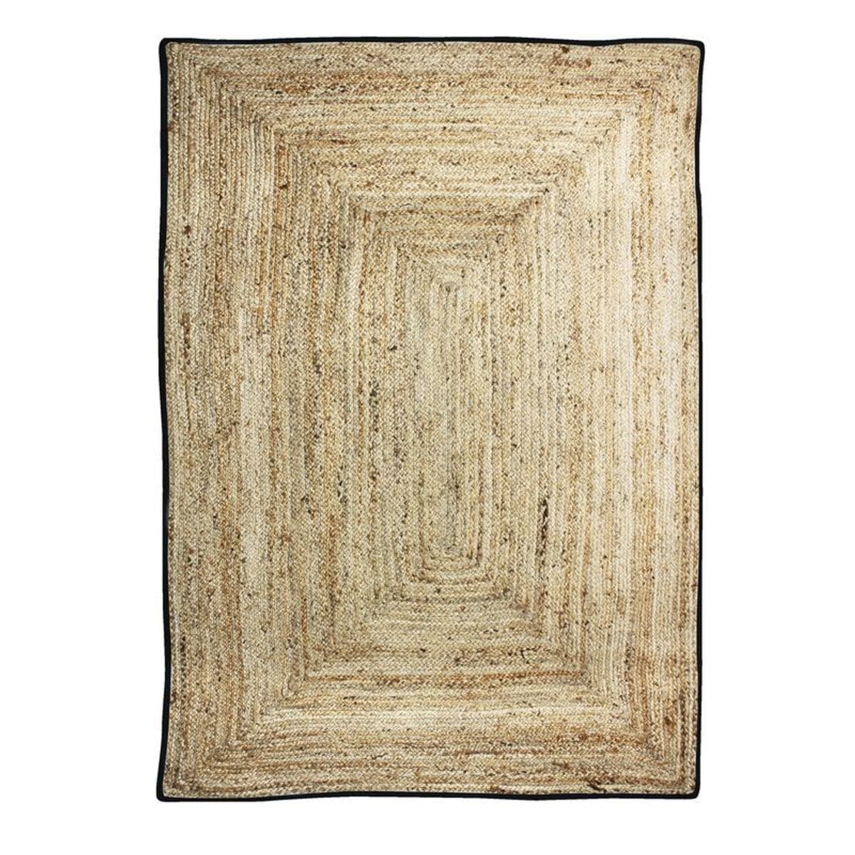 Tapis jute bande noire - Tapis