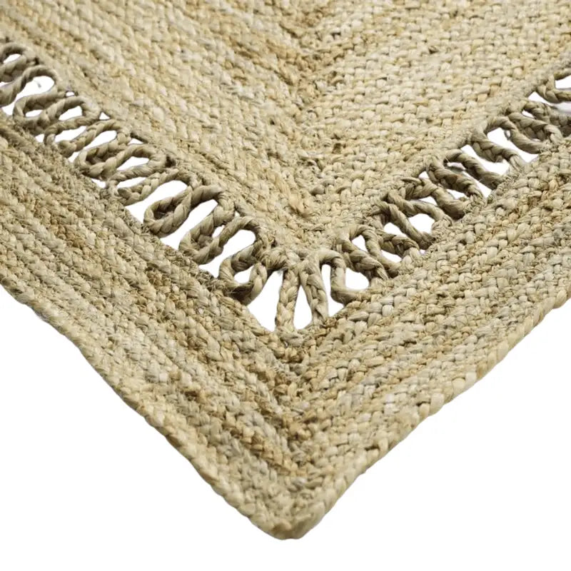 Tapis jute vagues naturelles boho chic