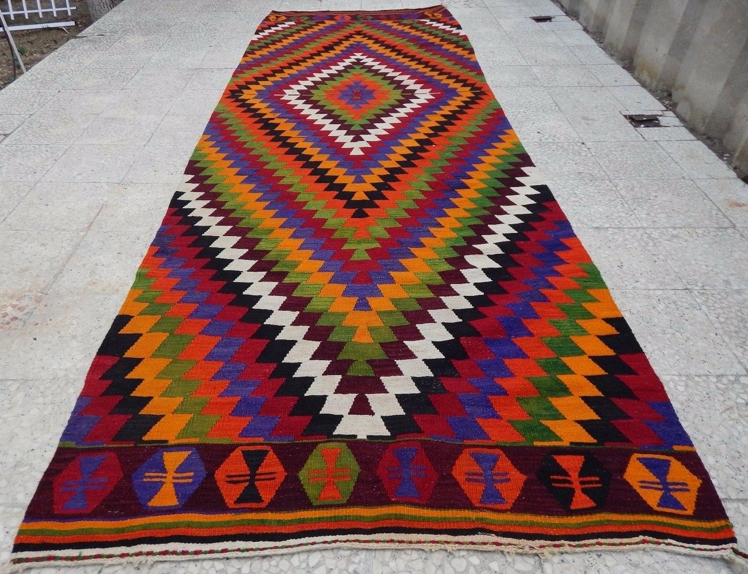 Tapis Kilim de couloir 120x365 cm | MAZIR