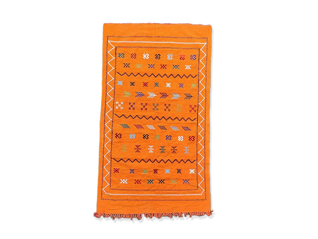 tapis marocain orange