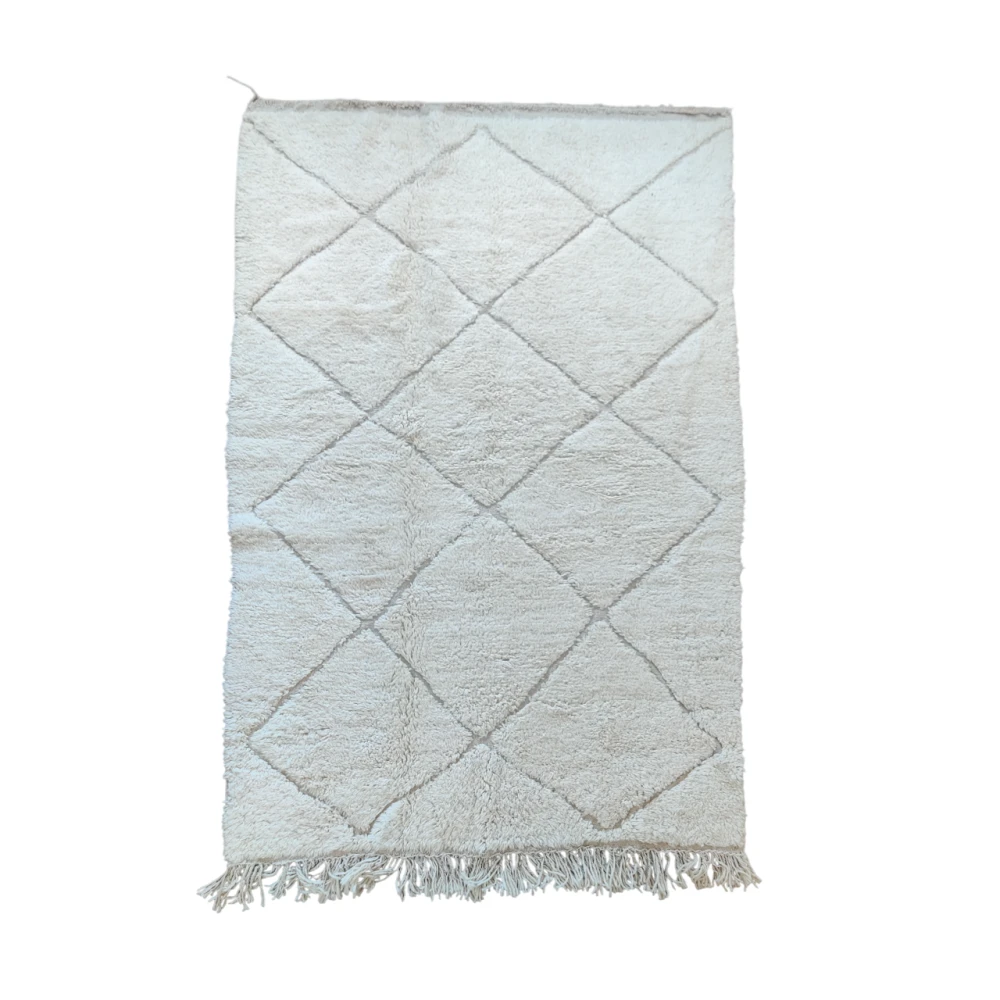 Tapis Marocain Blanc en Laine 150x250 cm
