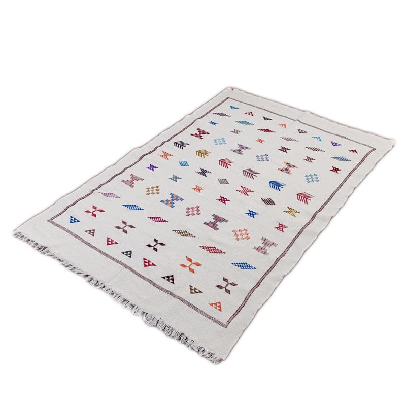 tapis boheme blanc