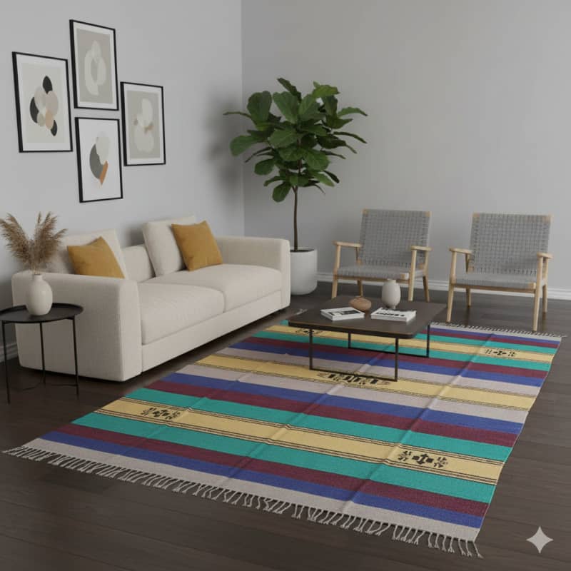 Tapis Marocain en Coton Doux <br> 140x225 cm