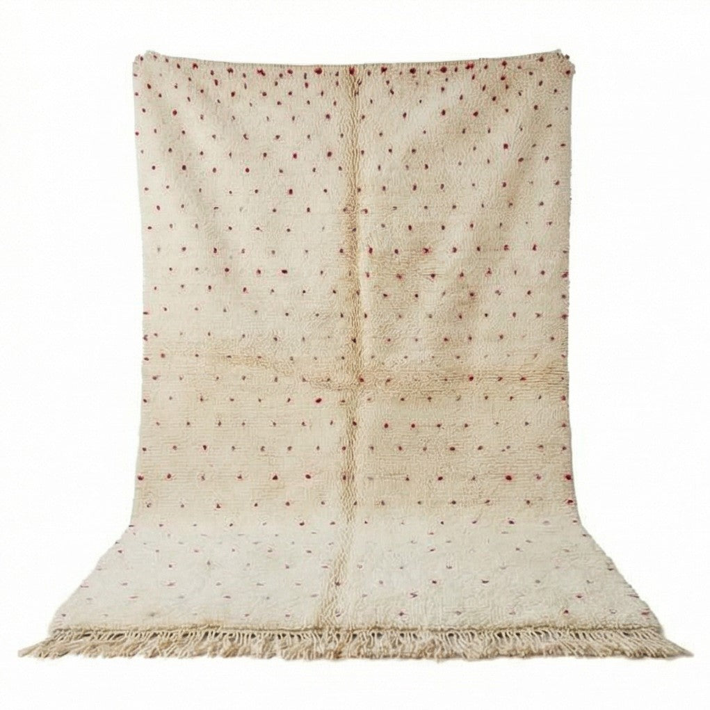 Tapis berbère pois roses somptueux