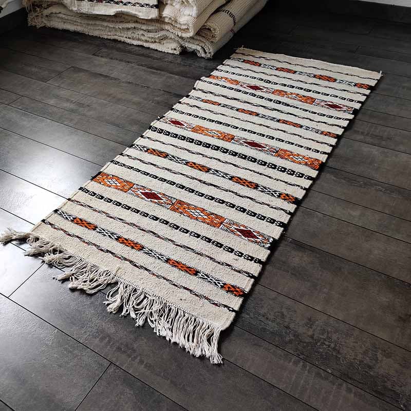 tapis kilim blanc