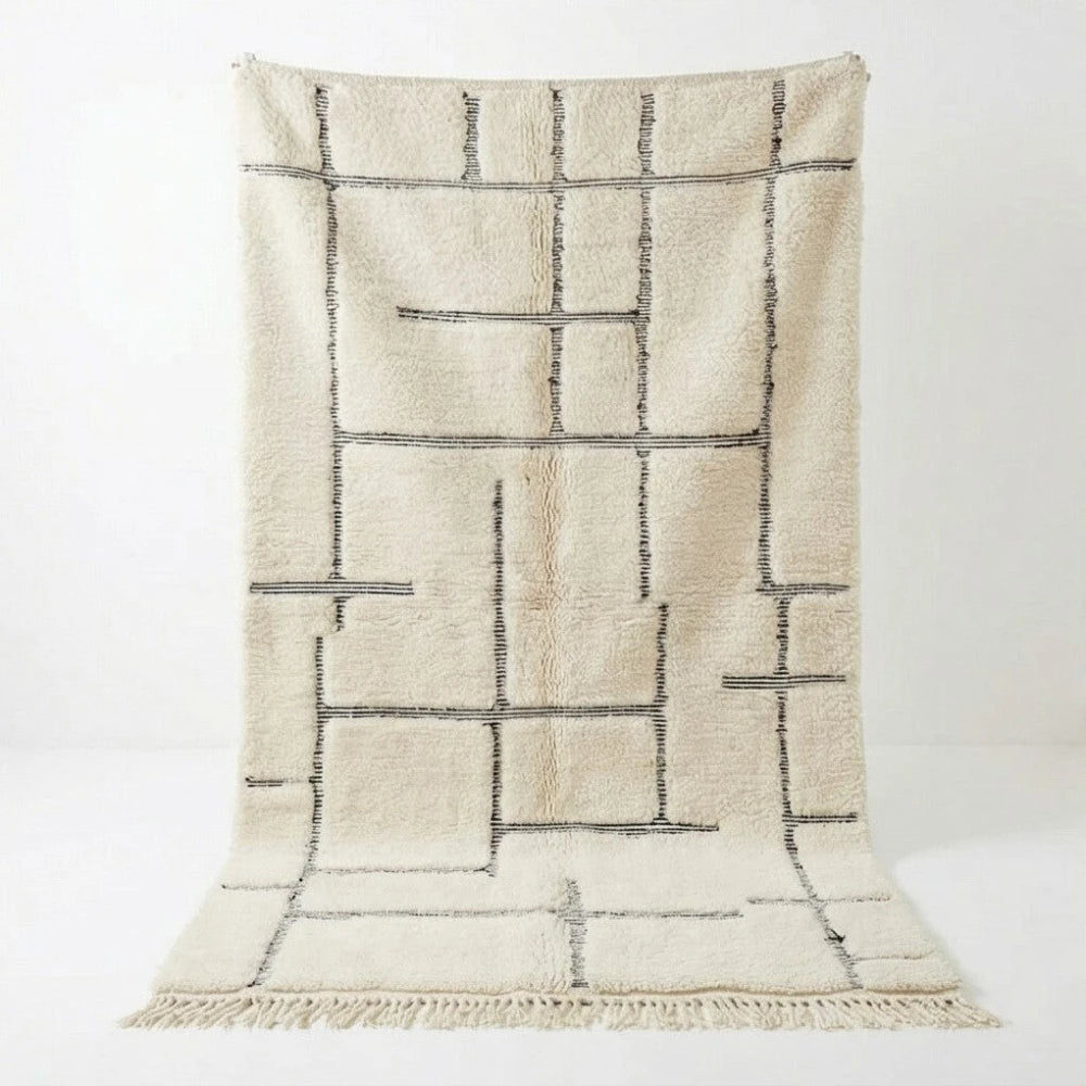 Tapis marocain laine motif graphique Mana