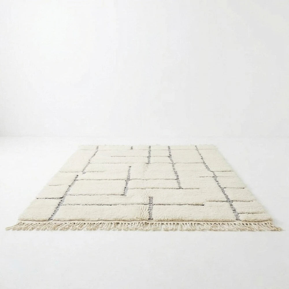 Tapis marocain laine motif graphique Mana