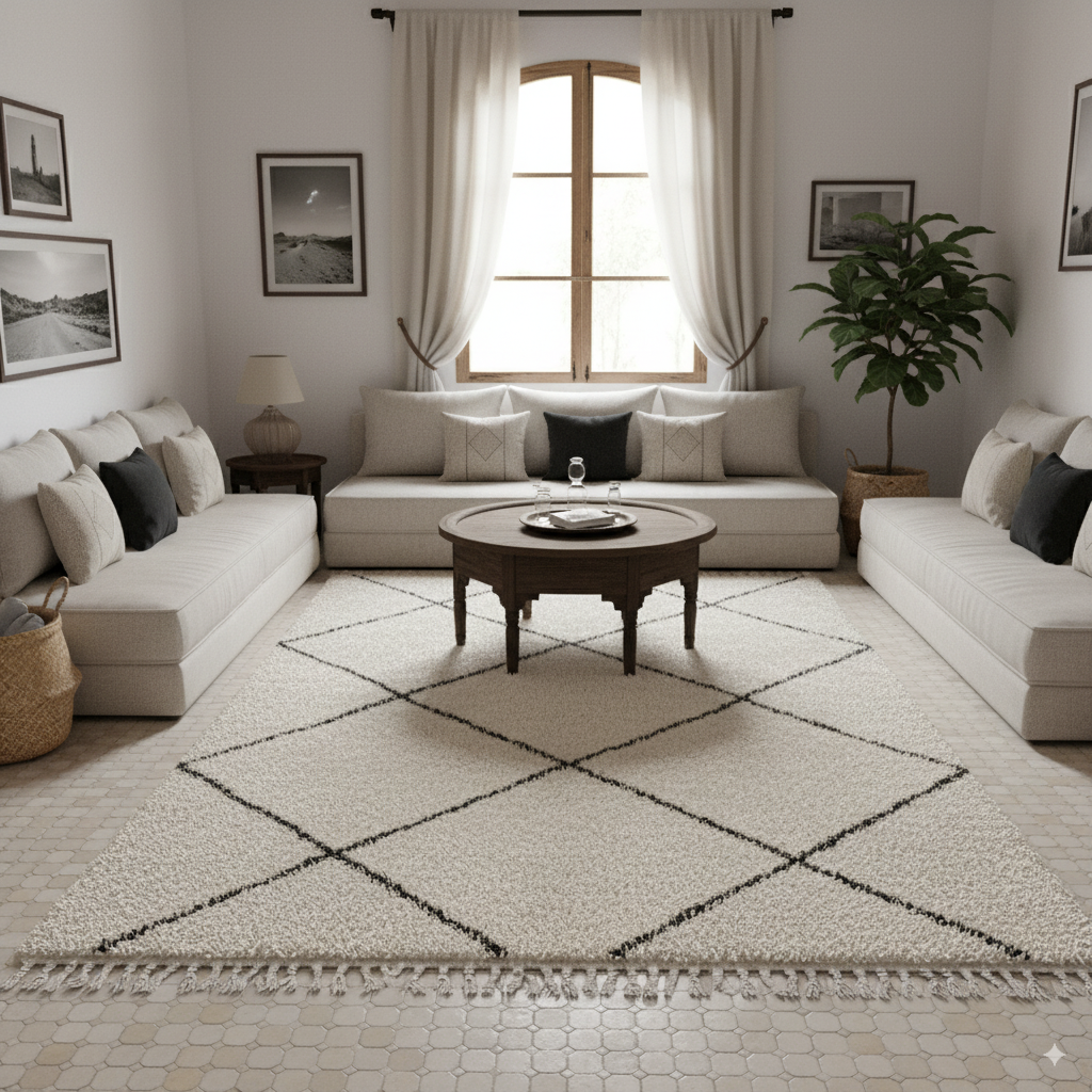 Tapis Marocain Losange 175x245 cm - MAZIR Décoration