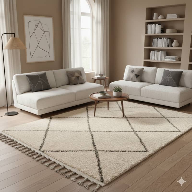 Tapis Marocain Motifs Creux 150x190 cm