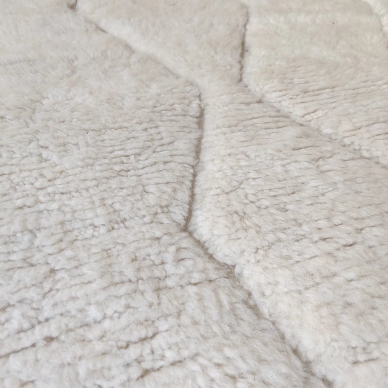 Tapis marocain zigzag blanc - MAZIR Décoration