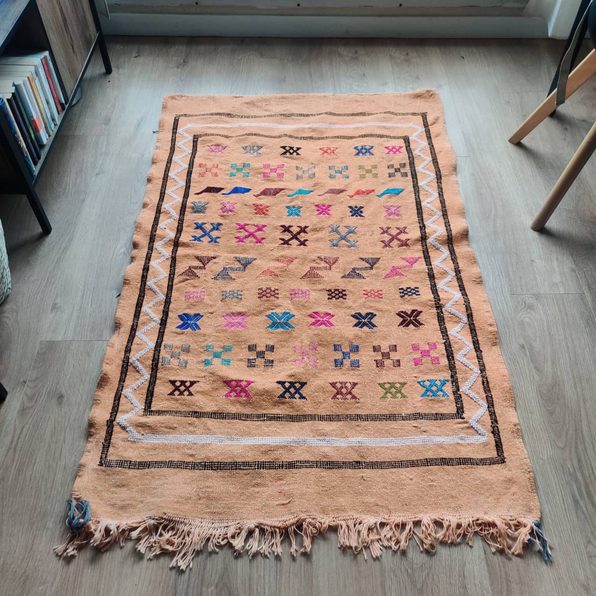 Tapis Mosaïque Bohème - Beige & Vif