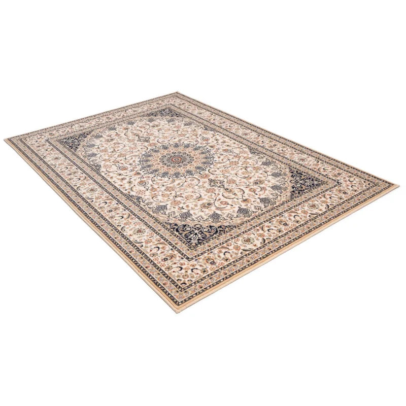 tapis oriental beige et noir