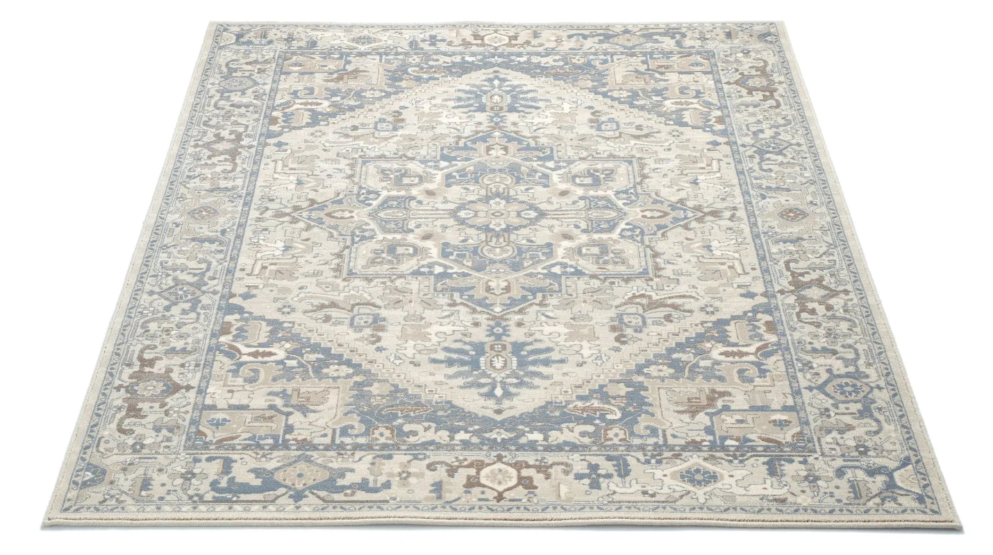 tapis antique bleu
